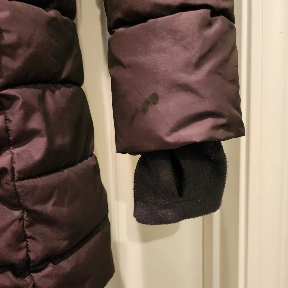All In Motion Girls Hooded Purple Puffer Jacket Size XL 14/16